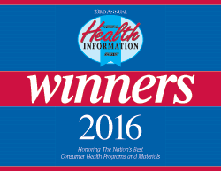 2016 National Health Information Awards Winners