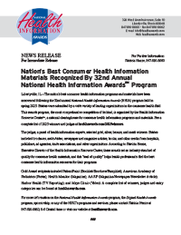 National Health Information Awards Winners