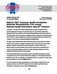 National Health Information Awards Winners